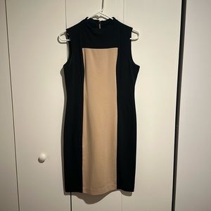 Black & beige block Calvin Klein Dress Size 8